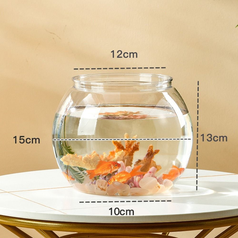 Aquarium Fish Jar - Acquario da tavolo rotondo trasparente in