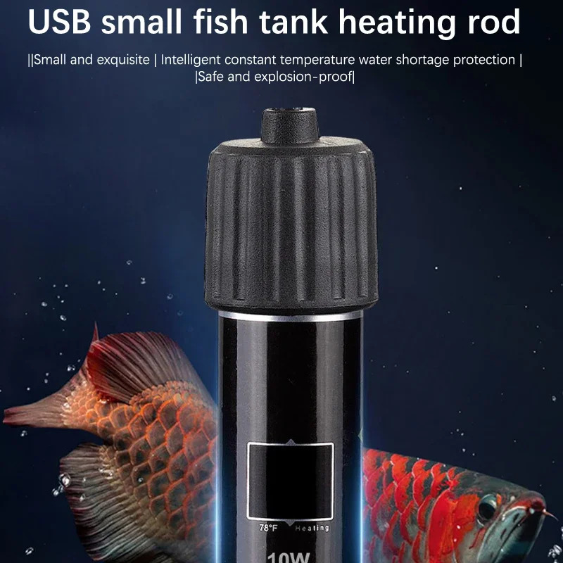 Aquarium Fish And Supplies - Mini termoriscaldatore USB per acquario, 26