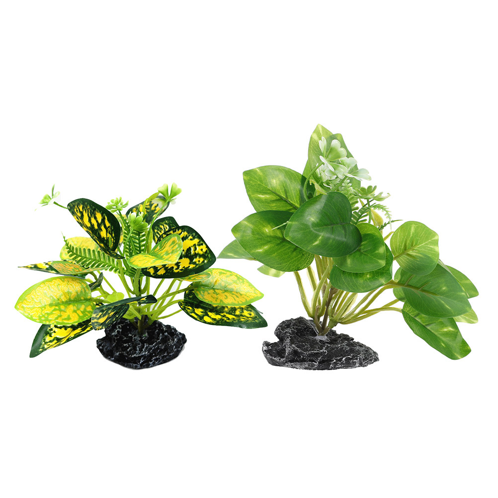 Aquarium Fish Low Maintenance - 2 Pezzi di Piante Acquatiche Finte