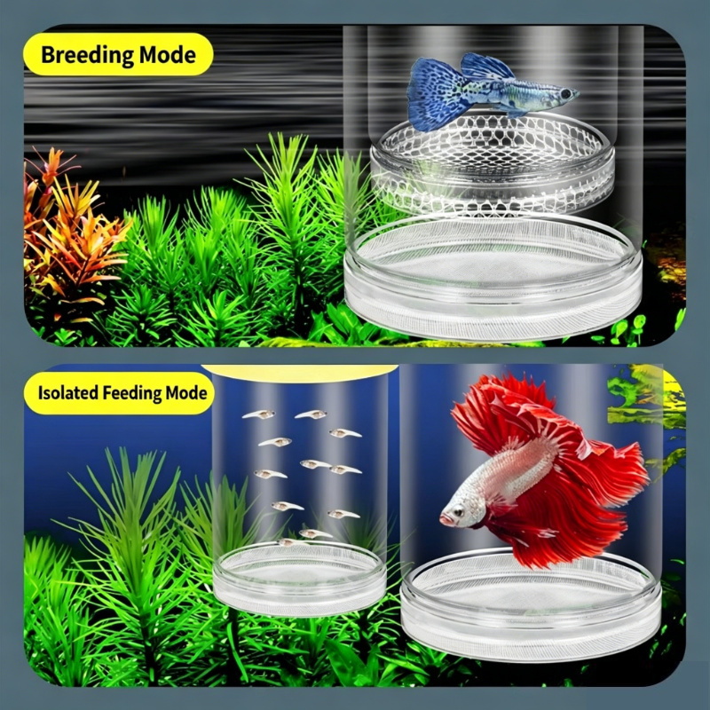 Aquarium Fish Jar - Scatola Trasparente Galleggiante per Acquario, Separatore